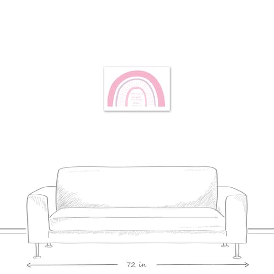 Pink Rainbow Delight 36" x 24" Canvas Wall Art